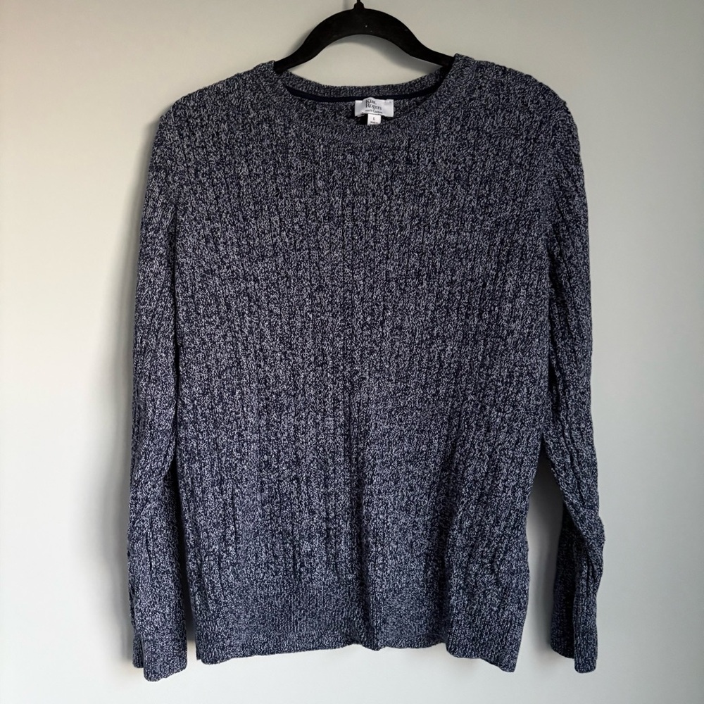 Kim Rogers Marled Blue Crew Neck Sweater